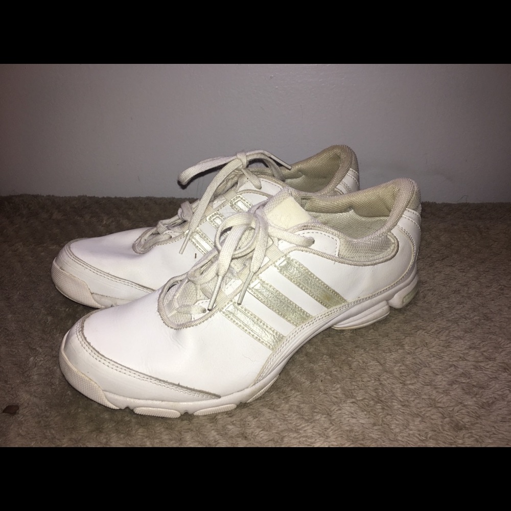 White Adidas Tennis Shoes/Cheer Shoes, Size 7